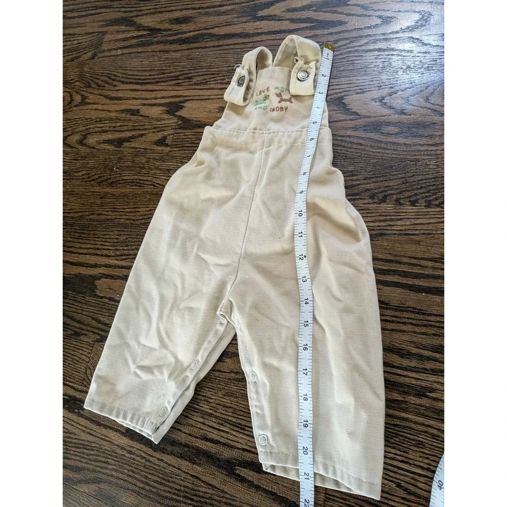 Vintage 70s Soft baby Boy Girl Overalls Pants Size 6-12 Months Biltmore Made USA